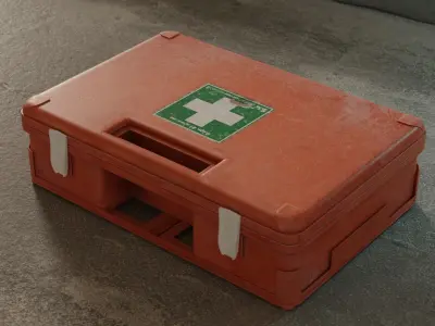 Medikit realistic- Blender rigged Low-poly 3D model