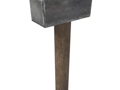 Hammer metal Low-poly 3D model purchase