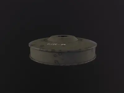 Anti-tank mine 3D Model Low-poly 3D model