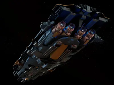 Sci-Fi Mothership Space Carrier 3D model
