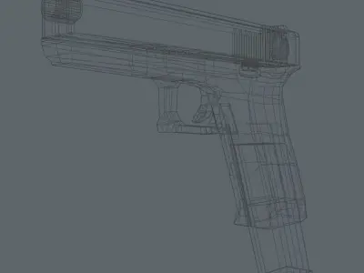 Glock gun model Free low-poly 3D model