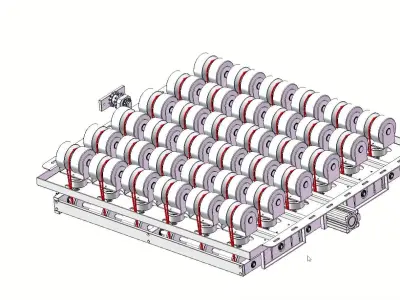 High-Speed Logistics Parcel Sorter - Balance Wheel Sorter 3D model
