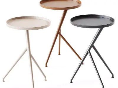 Cecilia Antique Rust Metal Accent Table 3D model