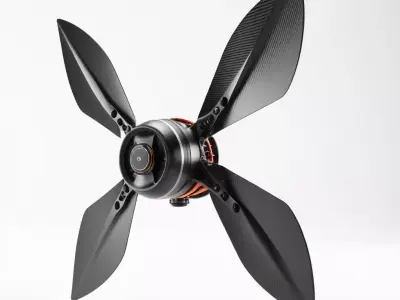 Modern Carbon Fiber Propeller Unit 3D model