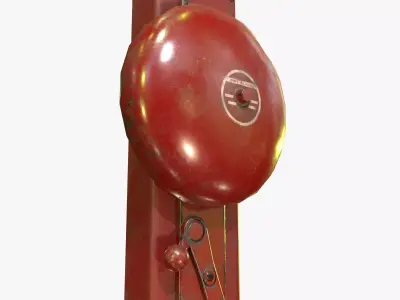 Fire Alarm Retro Game Ready PBR Textures Low-poly 3D model