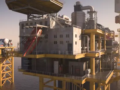OilPlatform 3D model purchase
