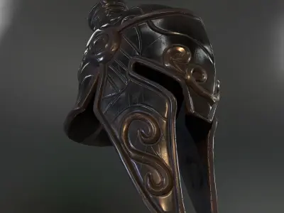 Knight Helmet Low-poly 3D model