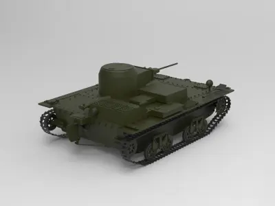 T38 tank 3D model