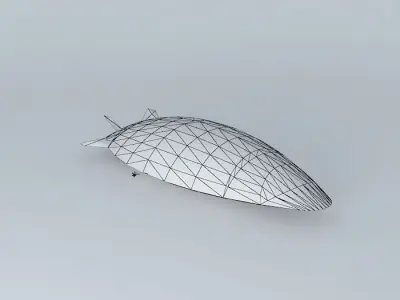 Modern Airship concept Free 3D model