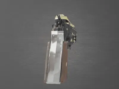 Revolver Tex Mechanica Low-poly 3D model