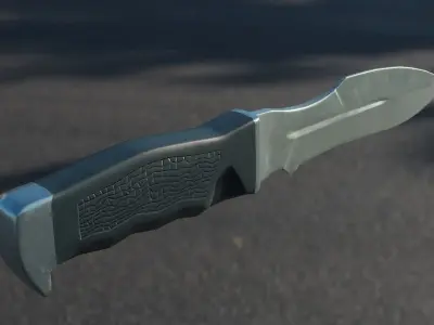 Military Army Knife PBR Low-poly game-ready Low-poly 3D model