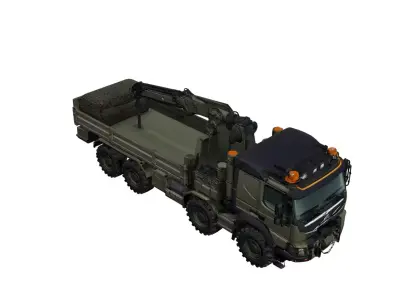 Heavy Military Transport Truck Offroad Cargo Utility Model 3D model