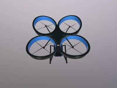 El Cezeri Futuristic Vtol Car Low-poly 3D model