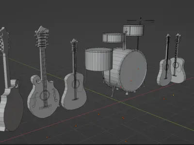3d instrument Model Low-poly 3D model