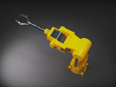 Robotic arm industrial factory gear  3D model