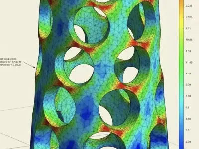 Industrial Voronoi Lattice Structure Advanced Generative Design 3D print model