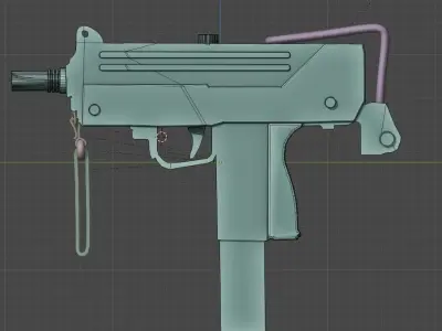 MAC 10 from csgo Low-poly 3D model