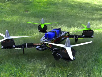Remote control racing drone 3D model