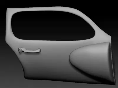 car door cartoon style 3D model