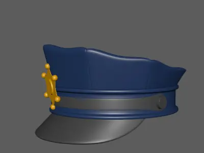 Police hat 02 3D model