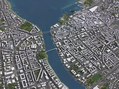 Konstanz Low-poly 3D model