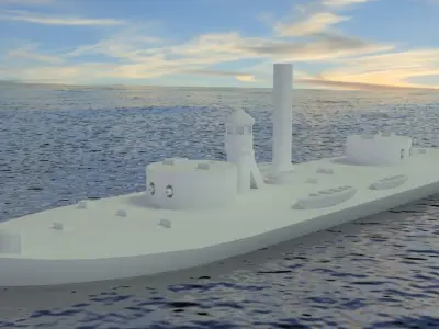 USS Chickasaw 1864 3D print model
