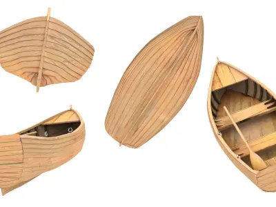 row boat 3D model purchase