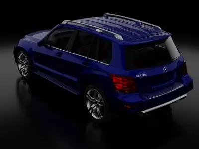 GLK 350 GLTF File with Detailed Material-Based Texturing Free 3D model
