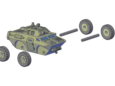 APC ARMORED VEHICLE Miniature 3D print model