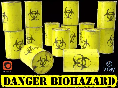 Biohazard barrel 3D model