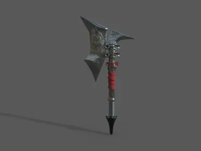 Battle Axe High Poly Game Ready Free 3D model