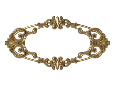 10 carved round frames set 3D Model Pack