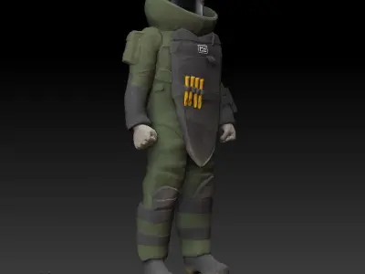 EOD Tech in bomb suit 3D print model