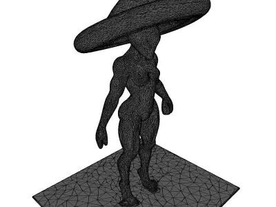 Glowing Neon Alien Device Core 3D model
