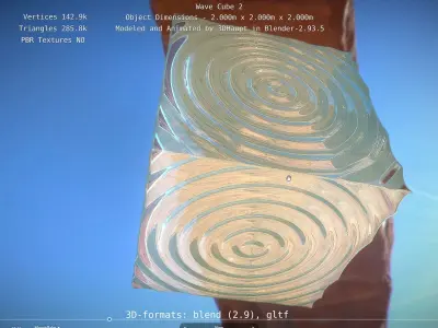 Wave Cube 2 Free 3D model