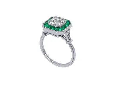 Art Deco Ring 3D print model 33