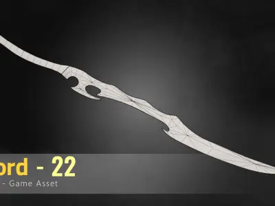 Sword-22 Low-poly 3D model