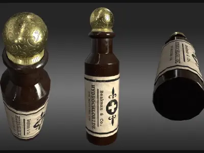 Plague Doctor Medical Gear Low-poly 3D model