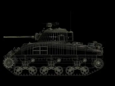 Sherman M4-A1 3D model