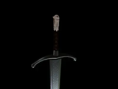 Sword Low-poly 3D model 98