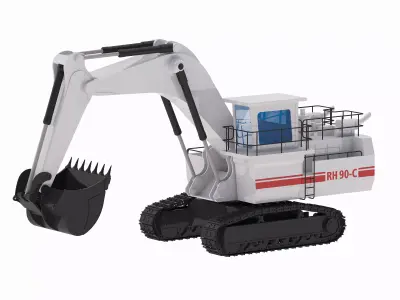 Excavator Mining RH90C Low-poly 3D model