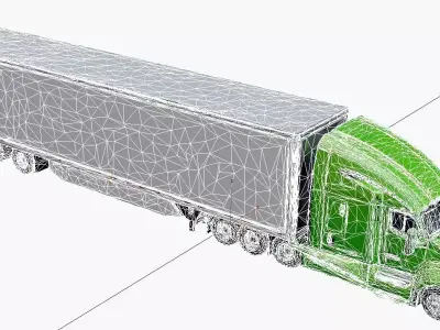 Kenworth T680 Highway Sleeper Semi Truck Model 3D model
