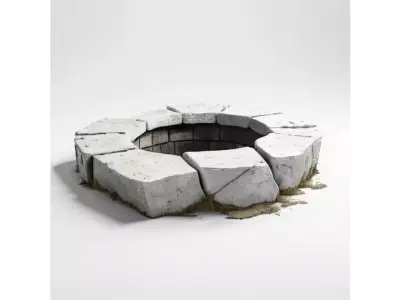 Ancient Fantasy Stone Well Ruin for 3D print 3D model