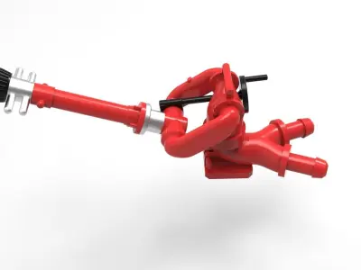 Railing fire monitor for rescue cruisers 3D print model