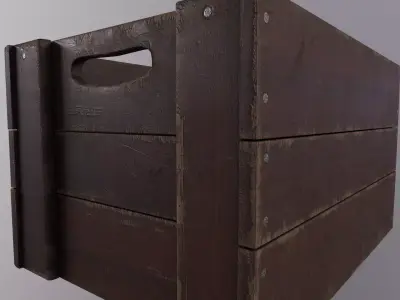 Antique Wood Crate Low-poly 3D model