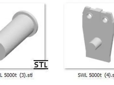 hook crane SWL 5000t 3D print model