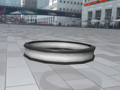 Ring for the  Iron Power Pole 1 - Object 122 Low-poly 3D model