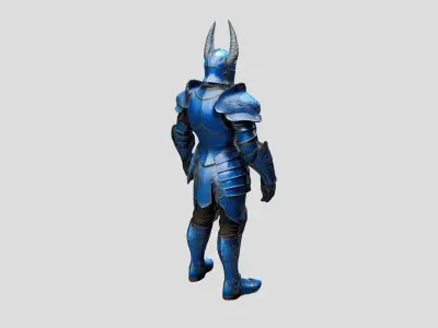 Rigged Knight Character Low-poly 3D model
