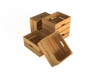 WOODEN CARRY CASE Low-poly 3D model