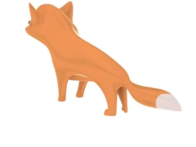 Fox Toy Free low-poly 3D model